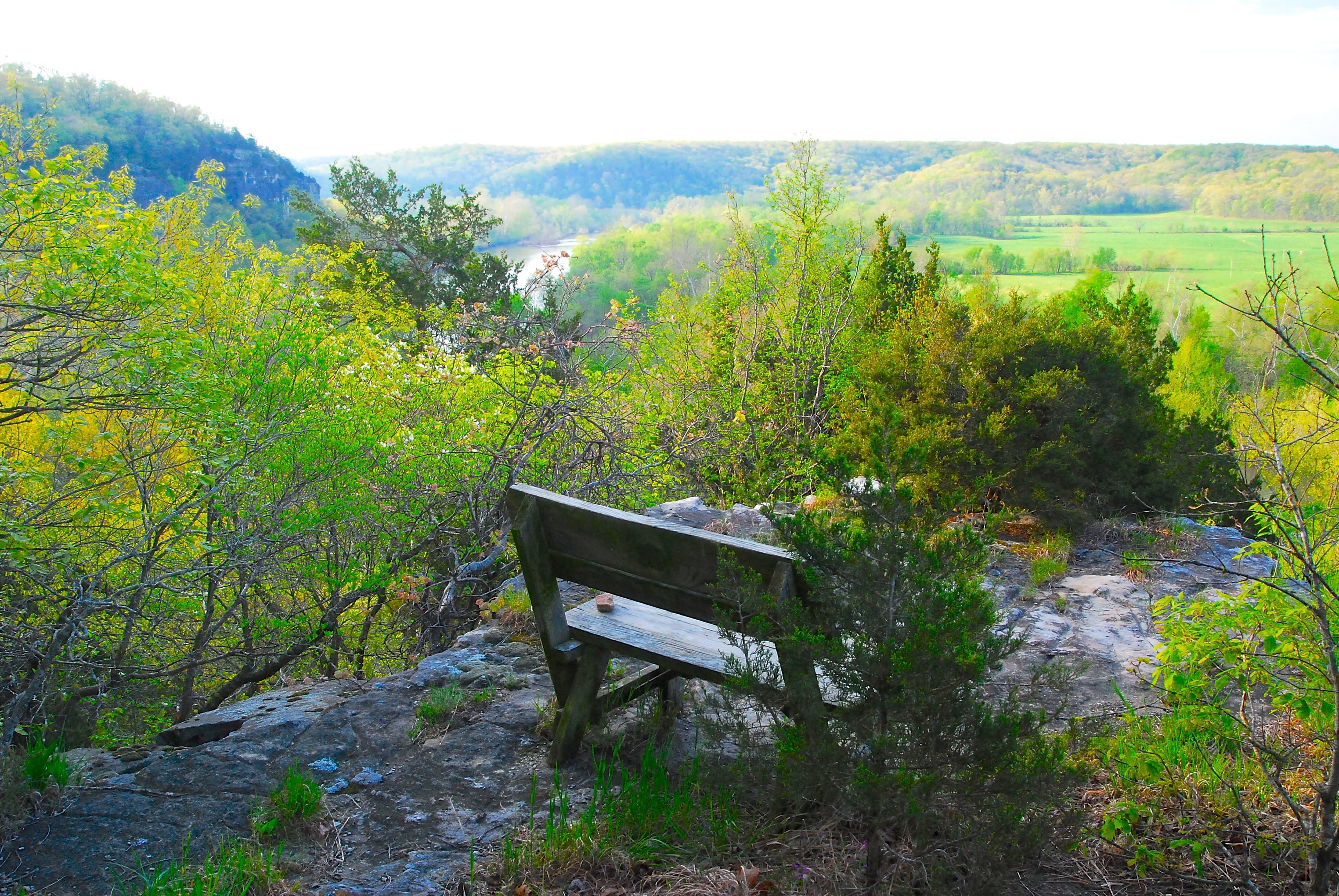 The rock point at Indian House Bluff